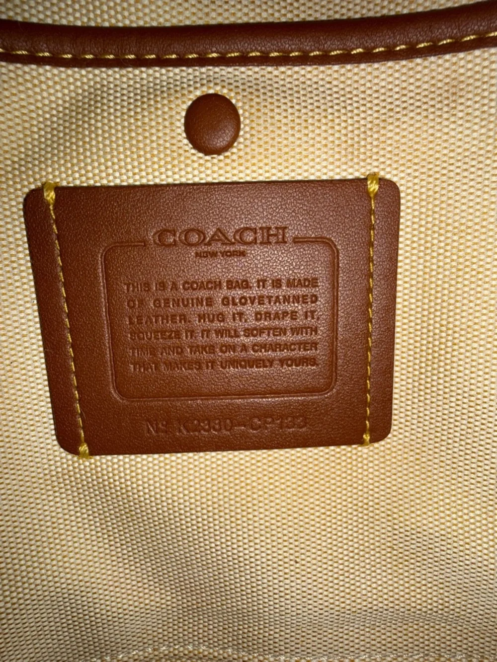 Coach 30 Rogue Glove Tanned Bag in Tan preowned - Picture 3 of 16